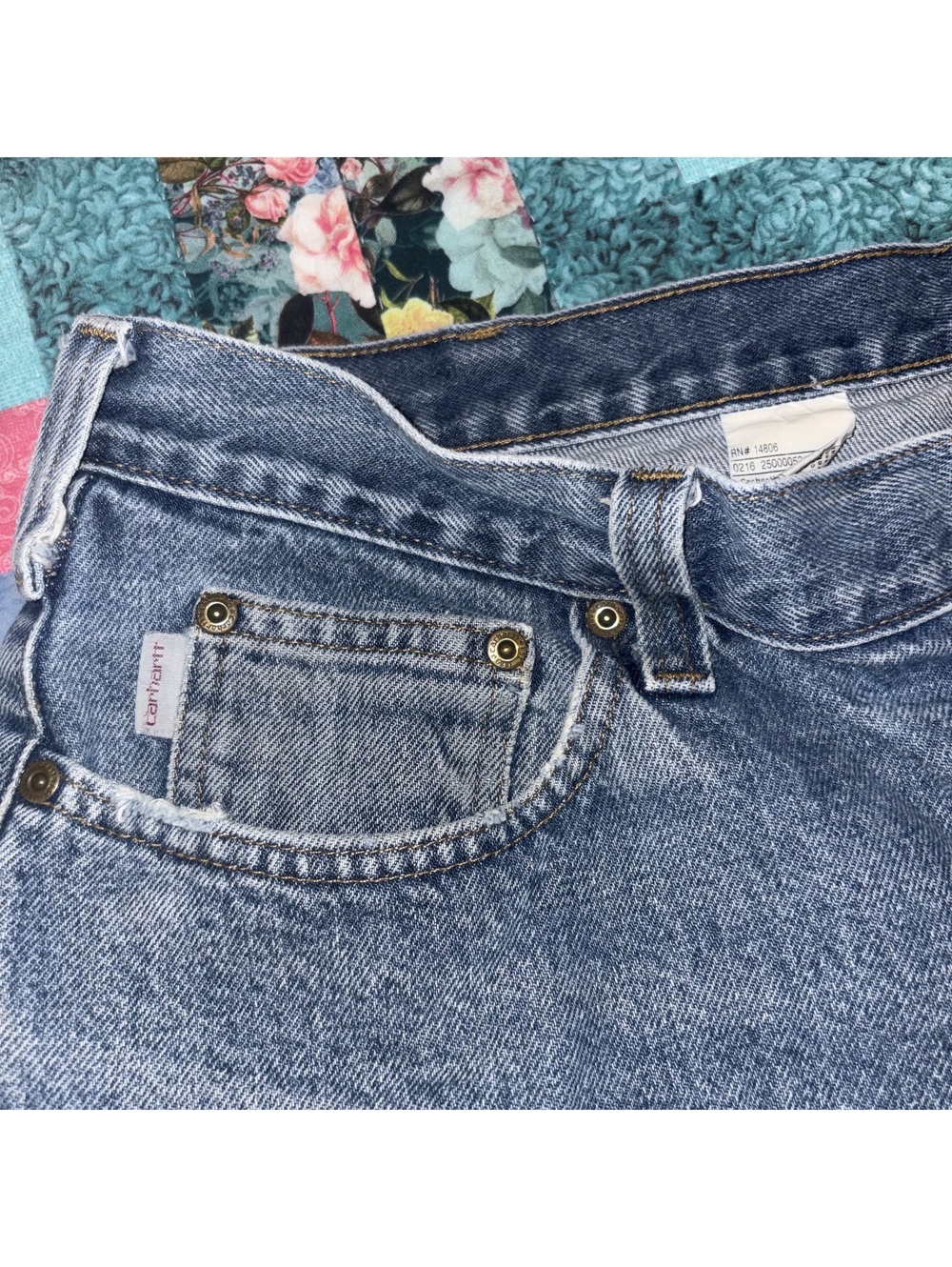 Carhartt Relaxed Fit Denim Work Jeans Mens 40x34 Utility Casual Denim Pants - Picture 6 of 9